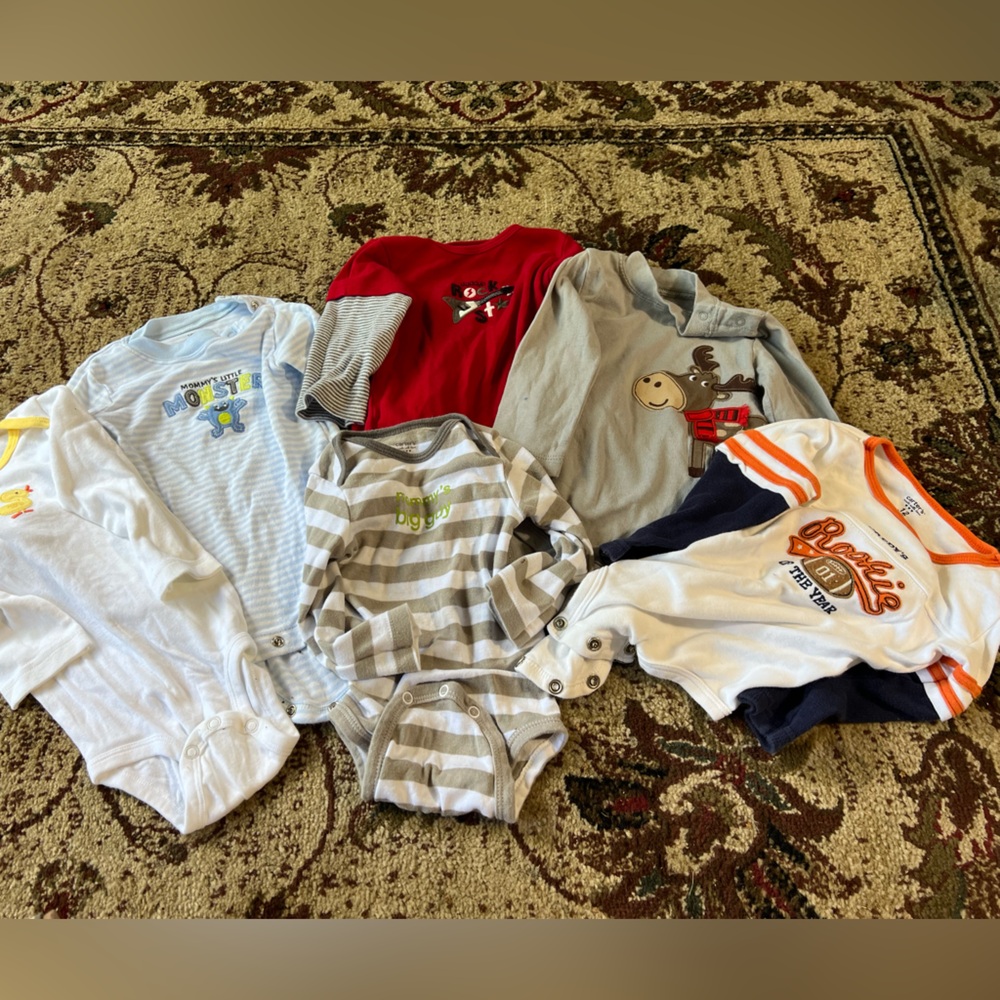 Carters Baby Boy Long Sleeve Cotton Onesie
